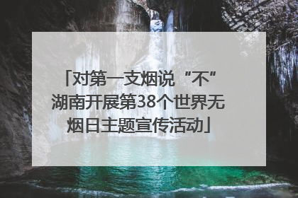 对第一支烟说“不” 湖南开展第38个世界无烟日主题宣传活动