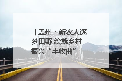 孟州：新农人逐梦田野 绘就乡村振兴“丰收曲”