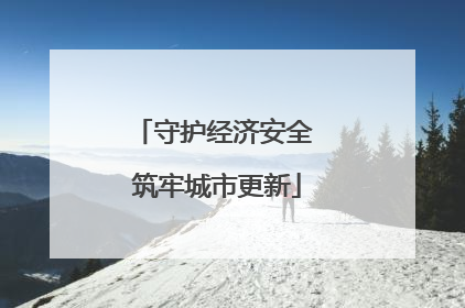 守护经济安全 筑牢城市更新