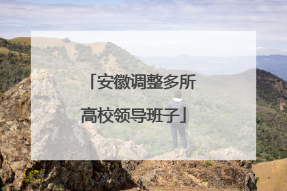安徽调整多所高校领导班子