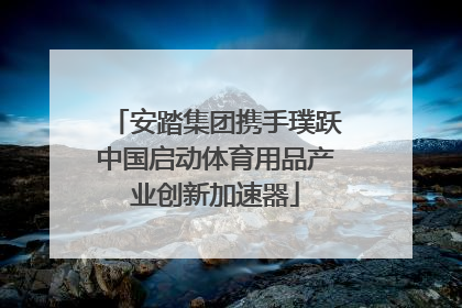 安踏集团携手璞跃中国启动体育用品产业创新加速器