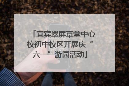 宜宾翠屏草堂中心校初中校区开展庆“六一”游园活动