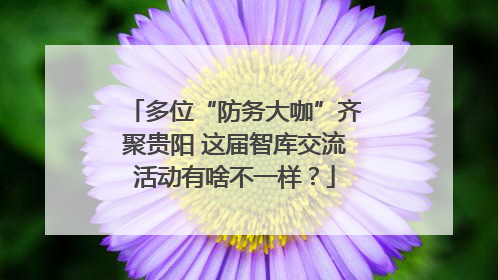 多位“防务大咖”齐聚贵阳 这届智库交流活动有啥不一样？