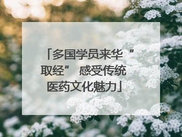 多国学员来华“取经” 感受传统医药文化魅力
