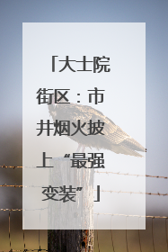 大士院街区：市井烟火披上“最强变装”