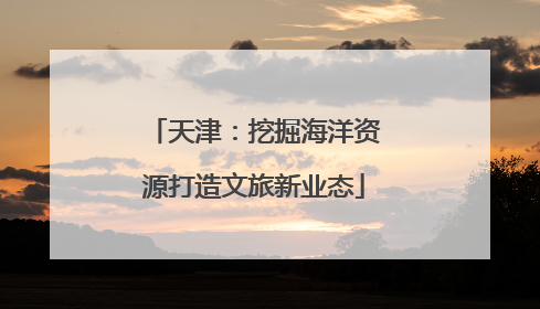 天津：挖掘海洋资源打造文旅新业态
