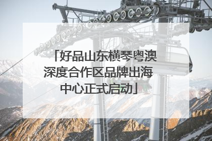 好品山东横琴粤澳深度合作区品牌出海中心正式启动