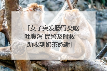 女子突发肠胃炎呕吐腹泻 民警及时救助收到奶茶感谢