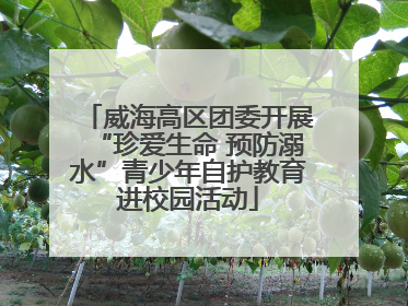 威海高区团委开展“珍爱生命 预防溺水”青少年自护教育进校园活动