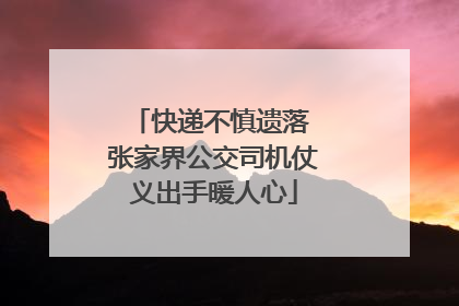快递不慎遗落 张家界公交司机仗义出手暖人心