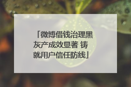 微博借钱治理黑灰产成效显著 铸就用户信任防线