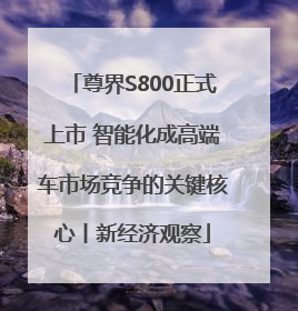 尊界S800正式上市 智能化成高端车市场竞争的关键核心丨新经济观察