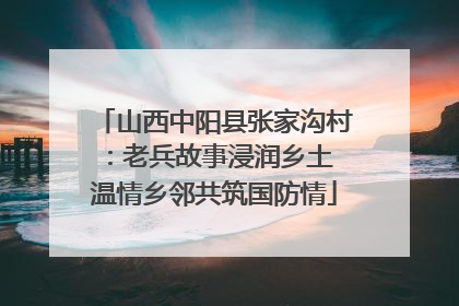 山西中阳县张家沟村：老兵故事浸润乡土 温情乡邻共筑国防情