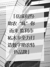 岳成有约·助农“味”你而来 监利市柘木乡全力打造数字助农特色品牌