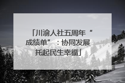 川渝人社五周年“成绩单”：协同发展托起民生幸福