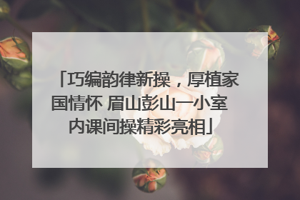 巧编韵律新操，厚植家国情怀 眉山彭山一小室内课间操精彩亮相