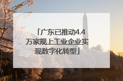 广东已推动4.4万家规上工业企业实现数字化转型