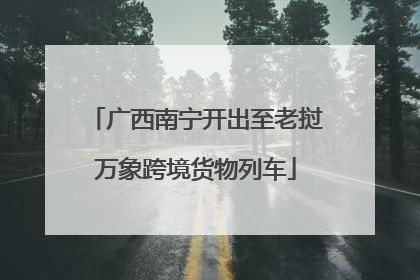 广西南宁开出至老挝万象跨境货物列车