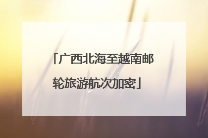 广西北海至越南邮轮旅游航次加密