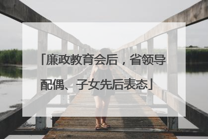 廉政教育会后，省领导配偶、子女先后表态