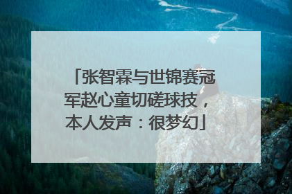 张智霖与世锦赛冠军赵心童切磋球技，本人发声：很梦幻