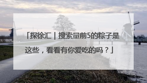 探徐汇｜搜索量前5的粽子是这些，看看有你爱吃的吗？