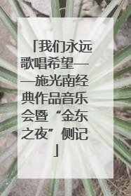 我们永远歌唱希望——施光南经典作品音乐会暨“金东之夜”侧记