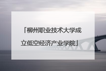 柳州职业技术大学成立低空经济产业学院