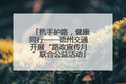 携手护路，健康同行——德州交通开展“路政宣传月”联合公益活动