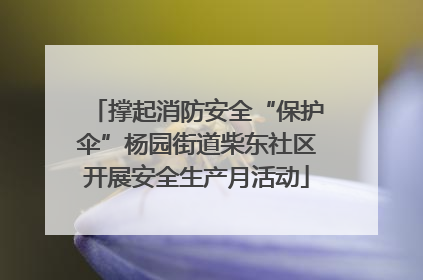 撑起消防安全“保护伞”杨园街道柴东社区开展安全生产月活动