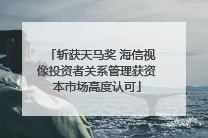 斩获天马奖 海信视像投资者关系管理获资本市场高度认可