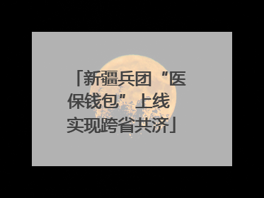 新疆兵团“医保钱包”上线 实现跨省共济