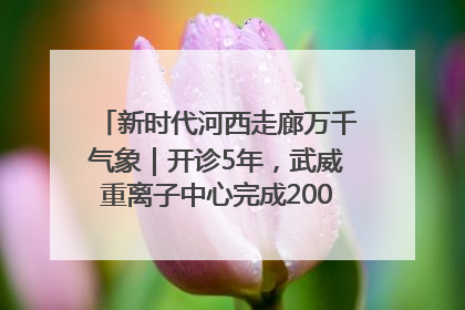新时代河西走廊万千气象｜开诊5年，武威重离子中心完成2000余例患者治疗