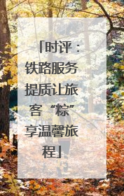 时评：铁路服务提质让旅客“粽”享温馨旅程