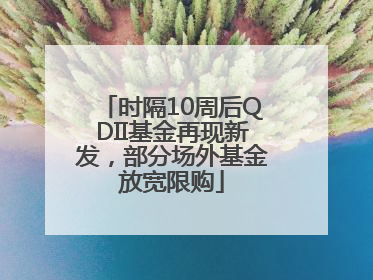 时隔10周后QDII基金再现新发，部分场外基金放宽限购