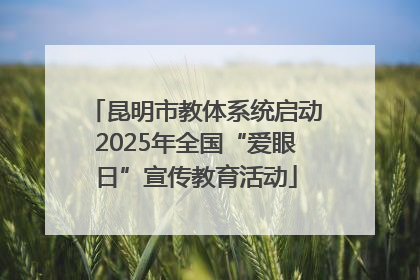 昆明市教体系统启动2025年全国“爱眼日”宣传教育活动