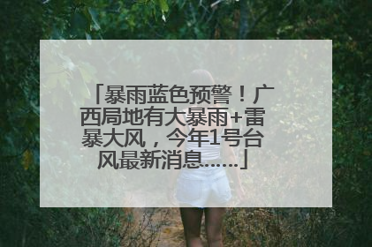 暴雨蓝色预警！广西局地有大暴雨+雷暴大风，今年1号台风最新消息……