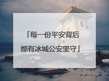 每一份平安背后 都有冰城公安坚守