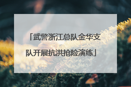 武警浙江总队金华支队开展抗洪抢险演练