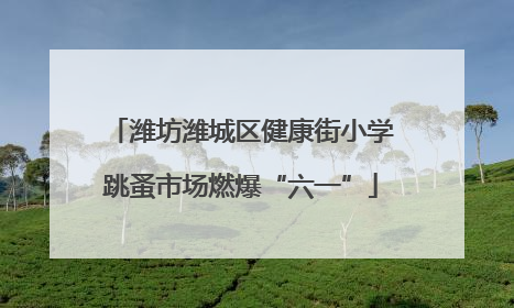 潍坊潍城区健康街小学跳蚤市场燃爆“六一”