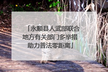 永顺县人武部联合地方有关部门多举措助力普法零距离