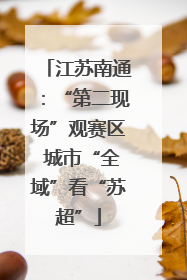 江苏南通：“第二现场”观赛区 城市“全域”看“苏超”