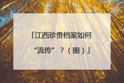 江西珍贵档案如何“流传”？（图）