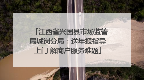 江西省兴国县市场监管局城岗分局：送年报指导上门 解商户服务难题