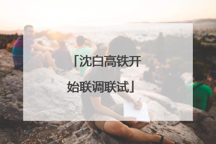 沈白高铁开始联调联试