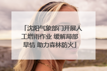 沈阳气象部门开展人工增雨作业 缓解局部旱情 助力森林防火