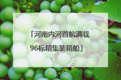 河南内河首航满载96标箱集装箱船