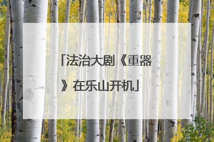 法治大剧《重器》在乐山开机
