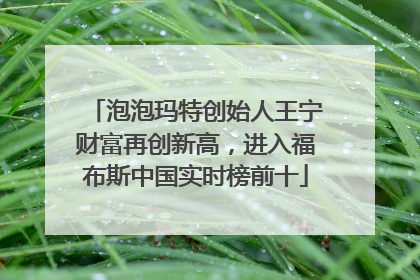 泡泡玛特创始人王宁财富再创新高，进入福布斯中国实时榜前十