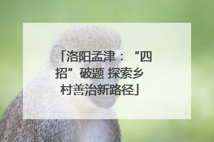 洛阳孟津：“四招”破题 探索乡村善治新路径